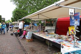 Gezellige drukte op de Brocante markt in Joure